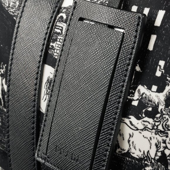 Prada AW/16 Animal Kingdom Nero & Avorio Tessuto Suitcase - Picture 12 of 16